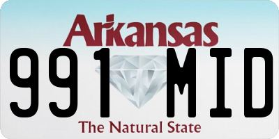 AR license plate 991MID