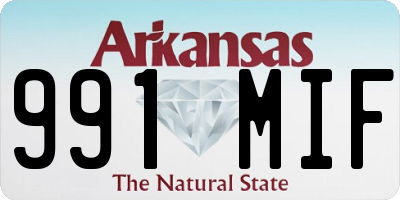 AR license plate 991MIF