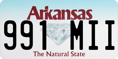 AR license plate 991MII
