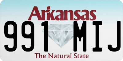 AR license plate 991MIJ