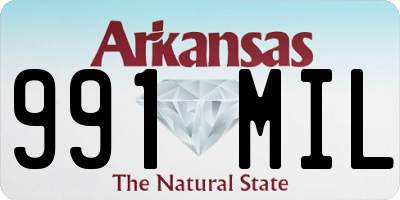AR license plate 991MIL