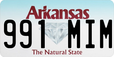 AR license plate 991MIM
