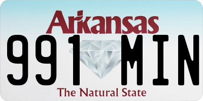 AR license plate 991MIN