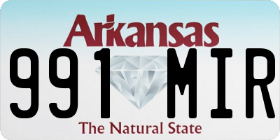 AR license plate 991MIR