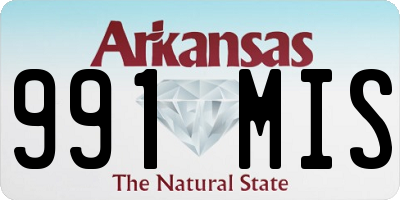 AR license plate 991MIS