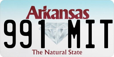 AR license plate 991MIT