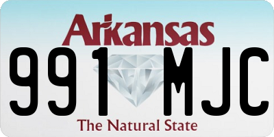 AR license plate 991MJC