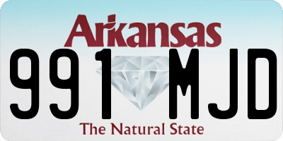 AR license plate 991MJD
