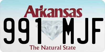 AR license plate 991MJF