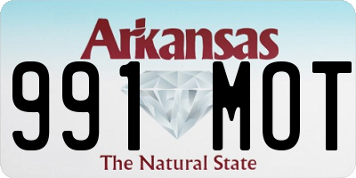 AR license plate 991MOT