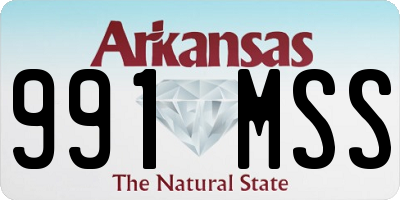 AR license plate 991MSS