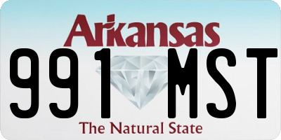 AR license plate 991MST