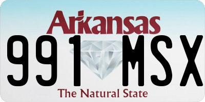 AR license plate 991MSX