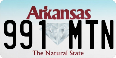 AR license plate 991MTN