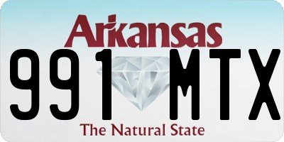 AR license plate 991MTX