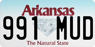 AR license plate 991MUD