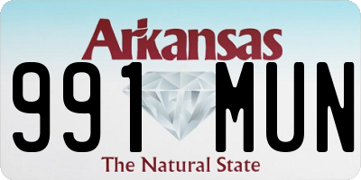 AR license plate 991MUN