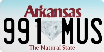 AR license plate 991MUS