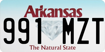 AR license plate 991MZT