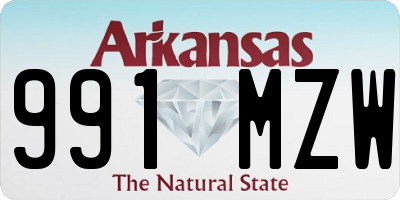 AR license plate 991MZW