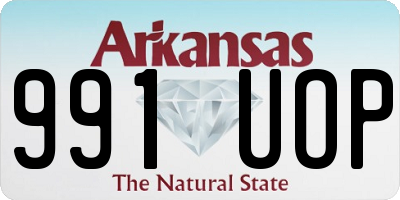 AR license plate 991UOP