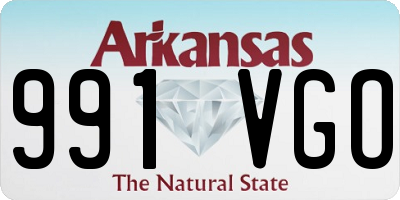 AR license plate 991VGO