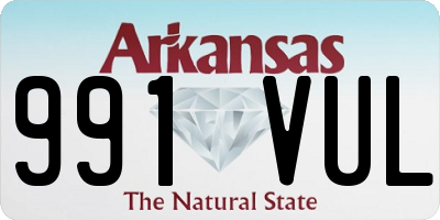 AR license plate 991VUL
