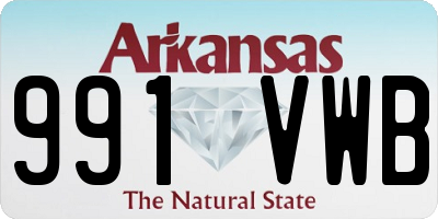 AR license plate 991VWB