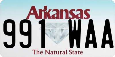 AR license plate 991WAA