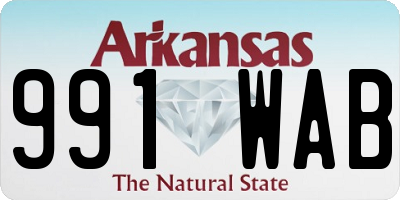 AR license plate 991WAB