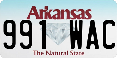 AR license plate 991WAC