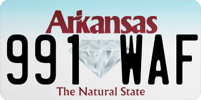 AR license plate 991WAF