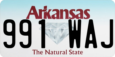 AR license plate 991WAJ