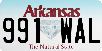 AR license plate 991WAL