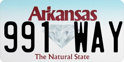 AR license plate 991WAY