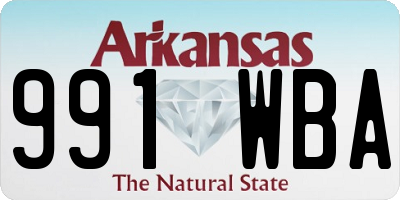 AR license plate 991WBA