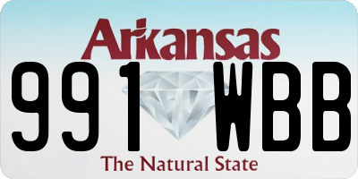 AR license plate 991WBB