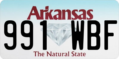 AR license plate 991WBF