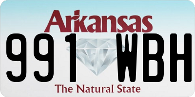 AR license plate 991WBH