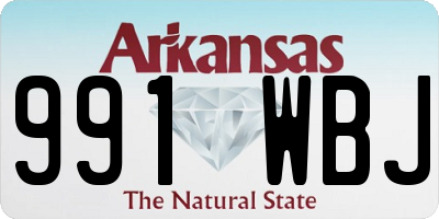 AR license plate 991WBJ