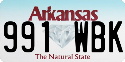 AR license plate 991WBK