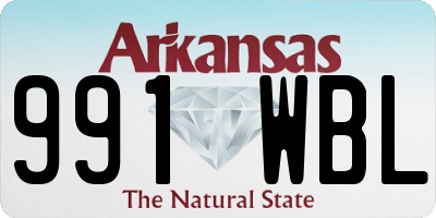 AR license plate 991WBL