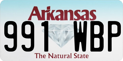 AR license plate 991WBP