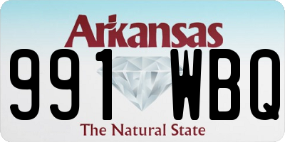 AR license plate 991WBQ