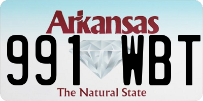 AR license plate 991WBT