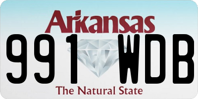 AR license plate 991WDB