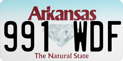 AR license plate 991WDF