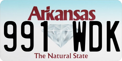 AR license plate 991WDK