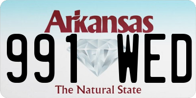 AR license plate 991WED