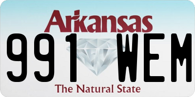 AR license plate 991WEM